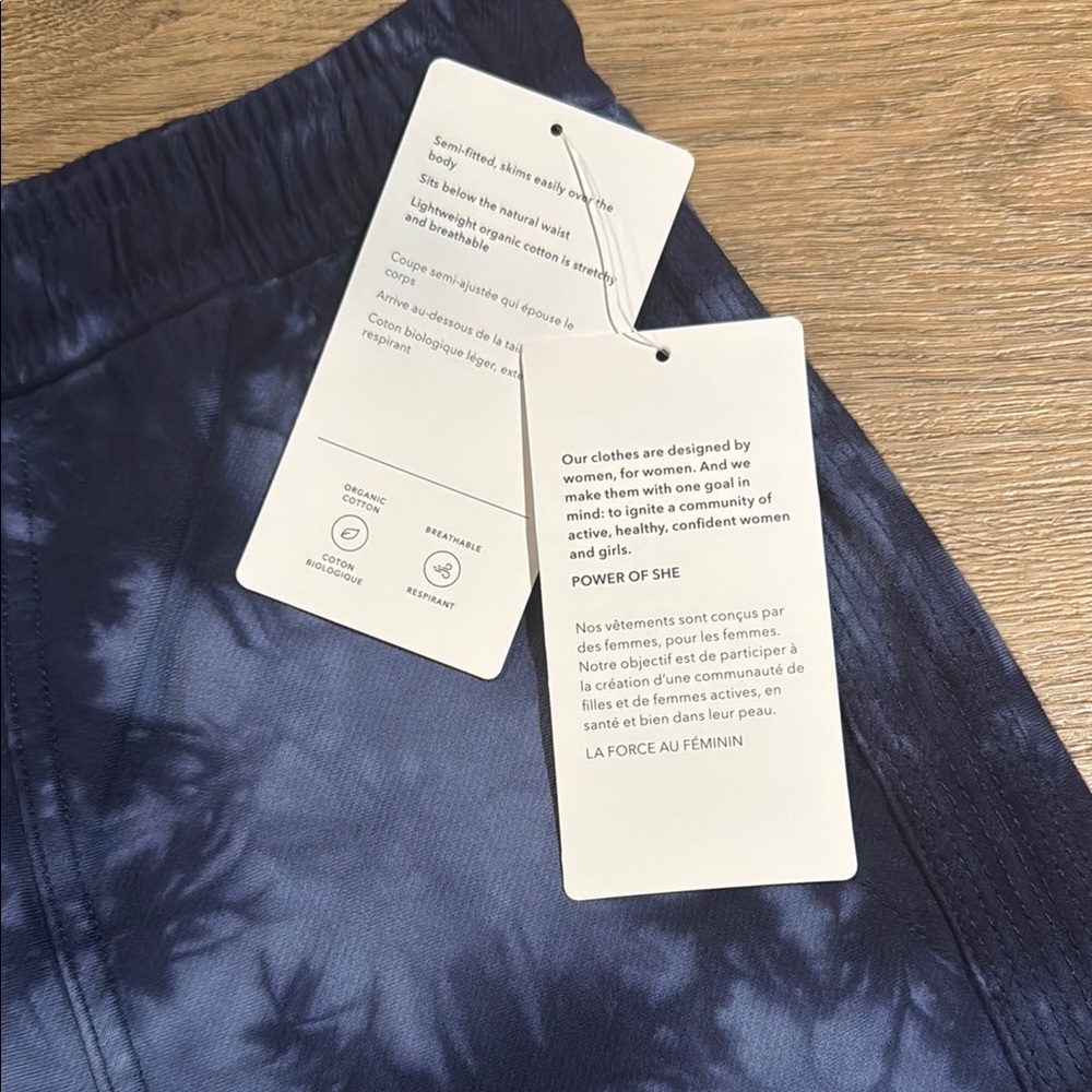Athleta Blue Tie-Dye Athletic Shorts - Picture 5 of 10